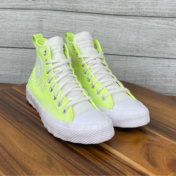 Converse UNT1TL3D Not a Chuck High Top Volt Yellow Shoes Women’s Sneaker Size 8 - Picture 3 of 12